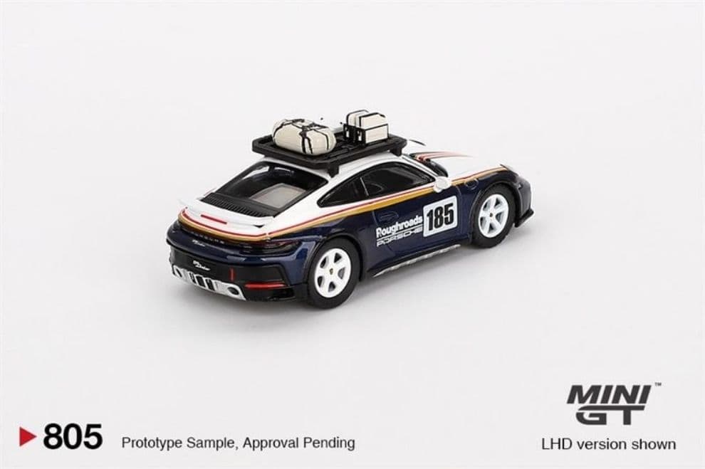 Mô hình xe MiniGT Porsche 911 Dakar MGT00805 Rallye Design Package White/Gentian Blue Metallic - ảnh 1