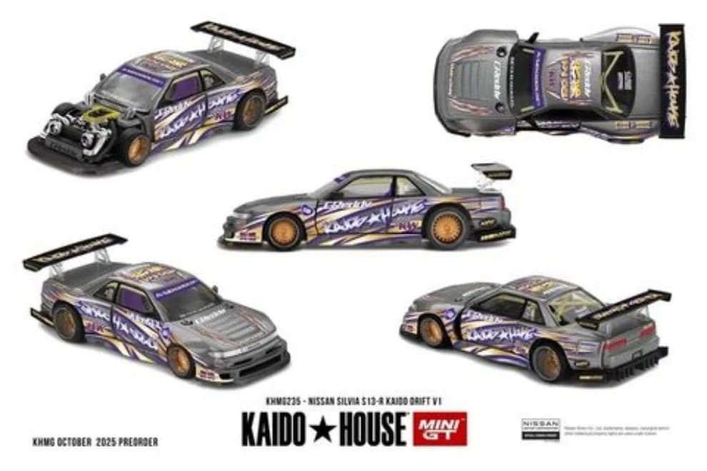 Xe mô hình Kaido House KHMG235 Nissan Silvia S13-R KAIDO DRIFT V1