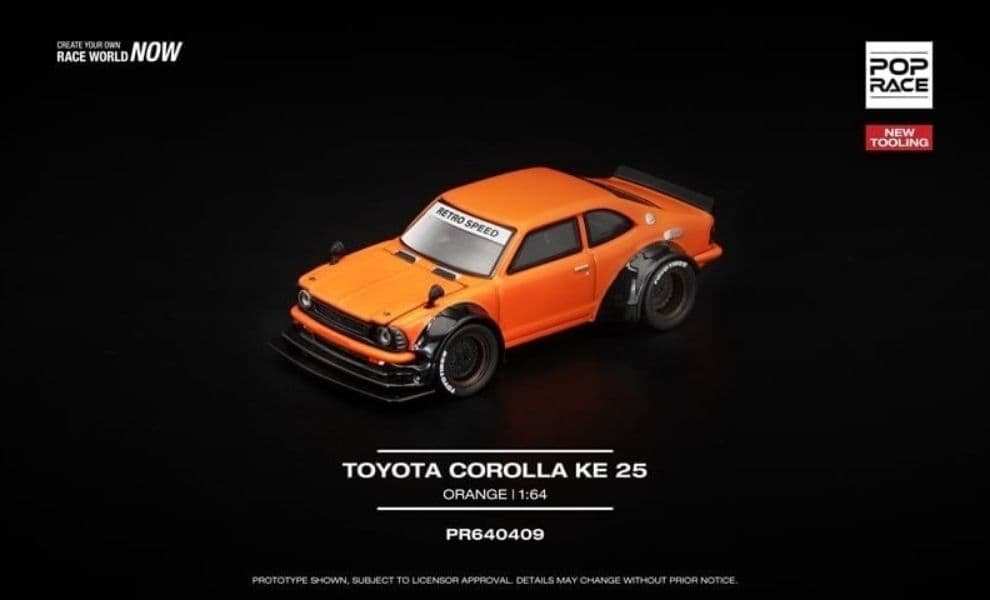 Xe mô hình Pop Race PR640409 Toyota Corolla KE25 Orange - ảnh 2