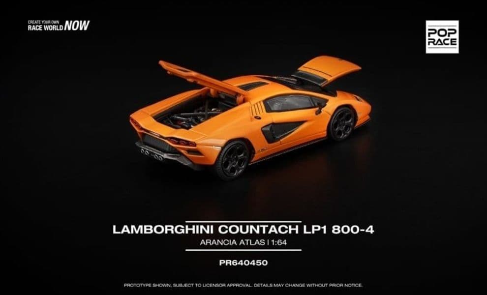 Lamborghini Countach LP1 800-4 Arancia Atlas mô hình mini trưng bày sưu tập