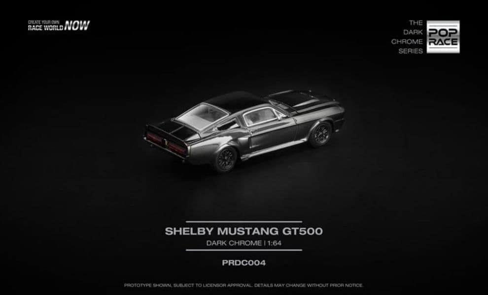 Mô hình Poprace PRDC004 Ford Mustang shelby GT500 dark chrome series - ảnh 1