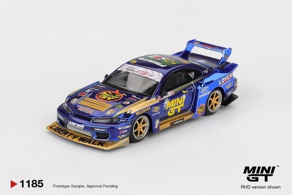 MGT01185 Nissan LB-Super Silhouette S15 SILVIA #555 Team MINI GT Liberty Walk 2025 Formula Drift Halloween Special