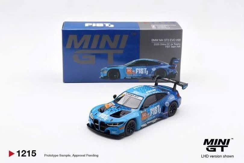 Xe mô hình Mini GT MGT01215 BMW M4 GT3 EVO #90 2025 China G1 /W Trophy FIST Team AAI