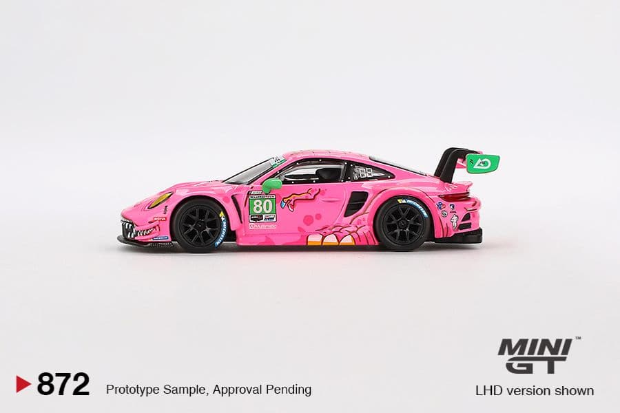 Xe mô hình Mini GT MGT00872 VIRginia Roxy Porsche 911 GT3 R #80 AO Racing 2023 IMSA - ảnh 1