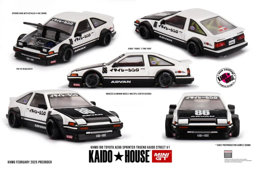 Xe mô hình Kaido House KHMG180 TOYOTA AE86 SPRINTER TRUENO KAIDO STREET V1 TOFU