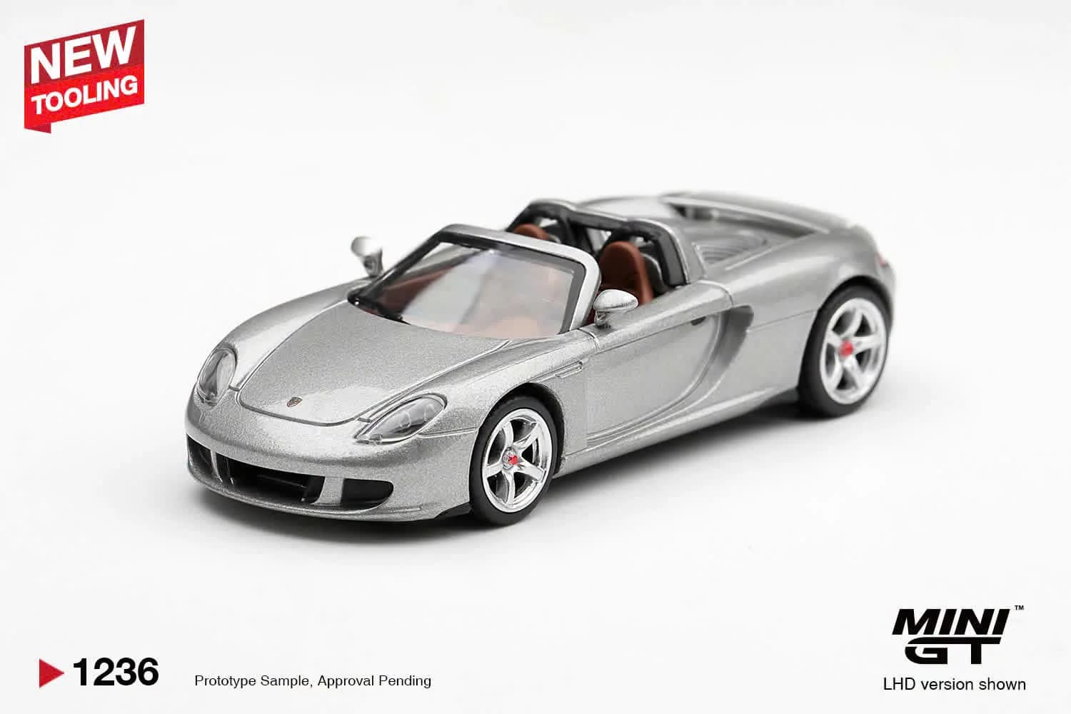 Xe mô hình Mini GT MGT01236 Porsche Carrera GT GT Silver