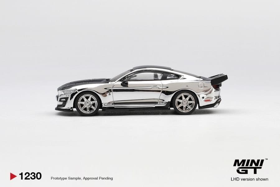 Mini GT MGT01230 Shelby GT500 Dragon Snake Concept Chrome Silver tỉ lệ 1:64, ảnh 3/3