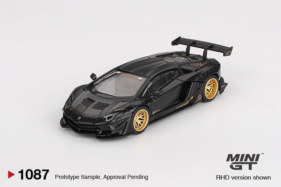 Xe mô hình Mini GT MGT01087 LB★WORKS Lamborghini Aventador Matte Black – ảnh 3/4