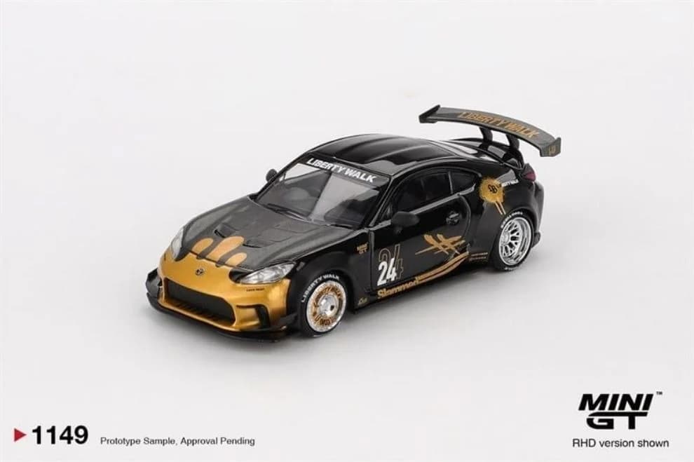 Mô hình xe Mini GT MGT01149 Toyota GR86 LB★Nation Black / Gold - ảnh 3