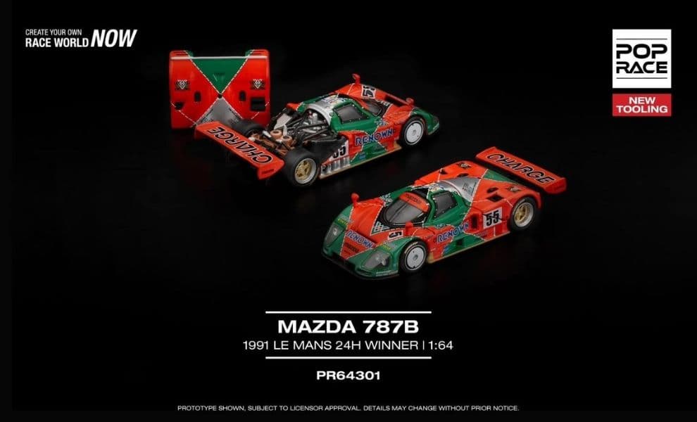 Xe mô hình PR640301 Poprace MAZDA 787B 1991 LE MANS 24h WINNER - ảnh 2