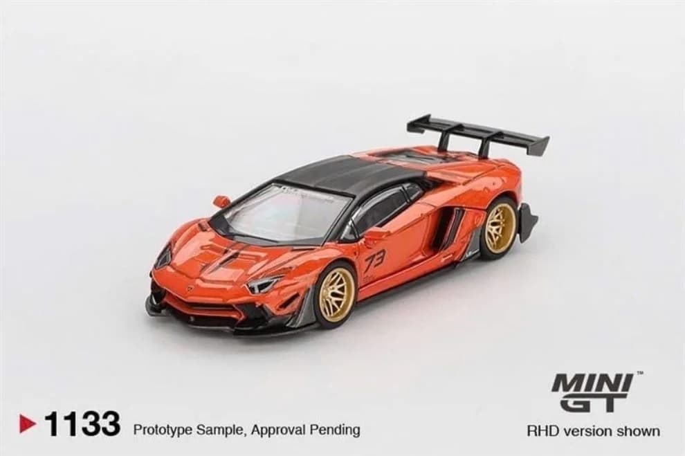 Mô hình xe MiniGT MGT01133 LB★WORKS Lamborghini Aventador Limited Edition Orange MDX 2025