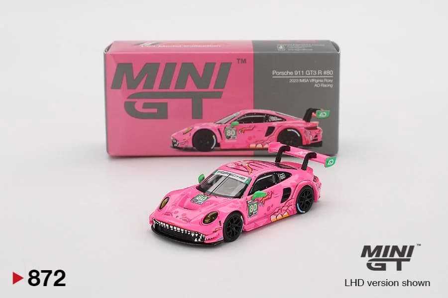 Xe mô hình Mini GT MGT00872 VIRginia Roxy Porsche 911 GT3 R #80 AO Racing 2023 IMSA