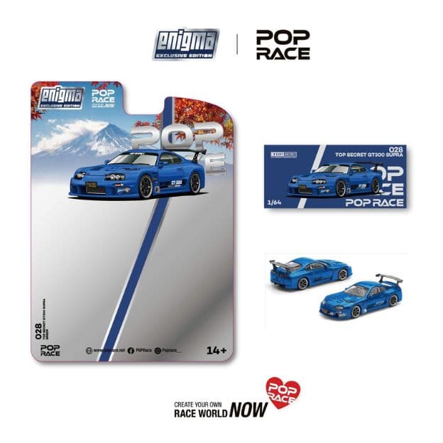 Xe mô hình Pop Race PRE028 Toyota Supra Top Secret GT500 (A80) màu xanh blue