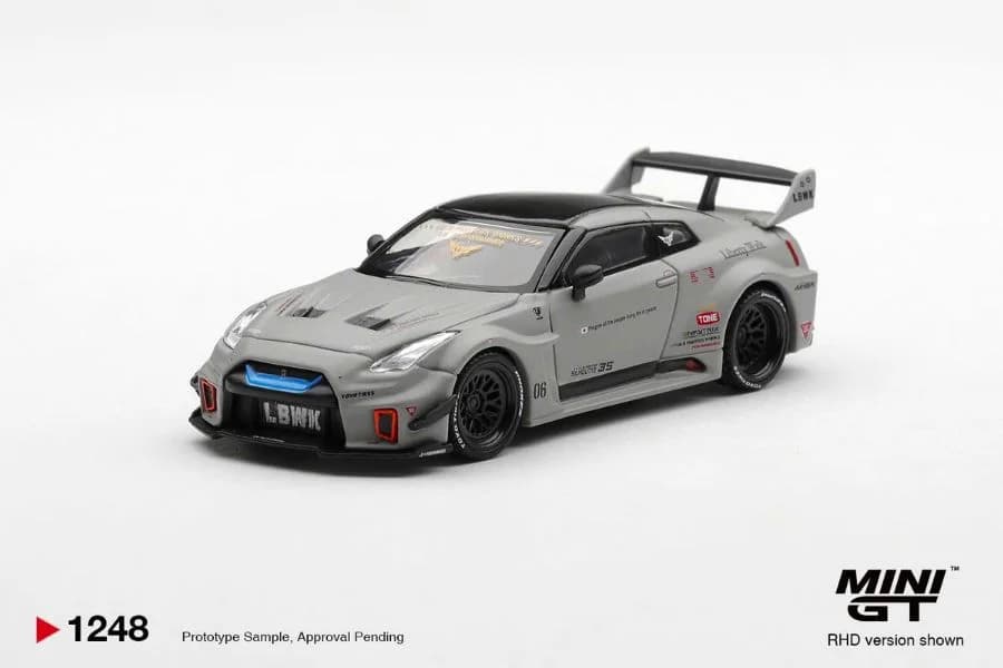 Xe mô hình Mini GT MGT01248 NISSAN LB-Silhouette WORKS GT 35GT-RR Ver.1 Matt Grey