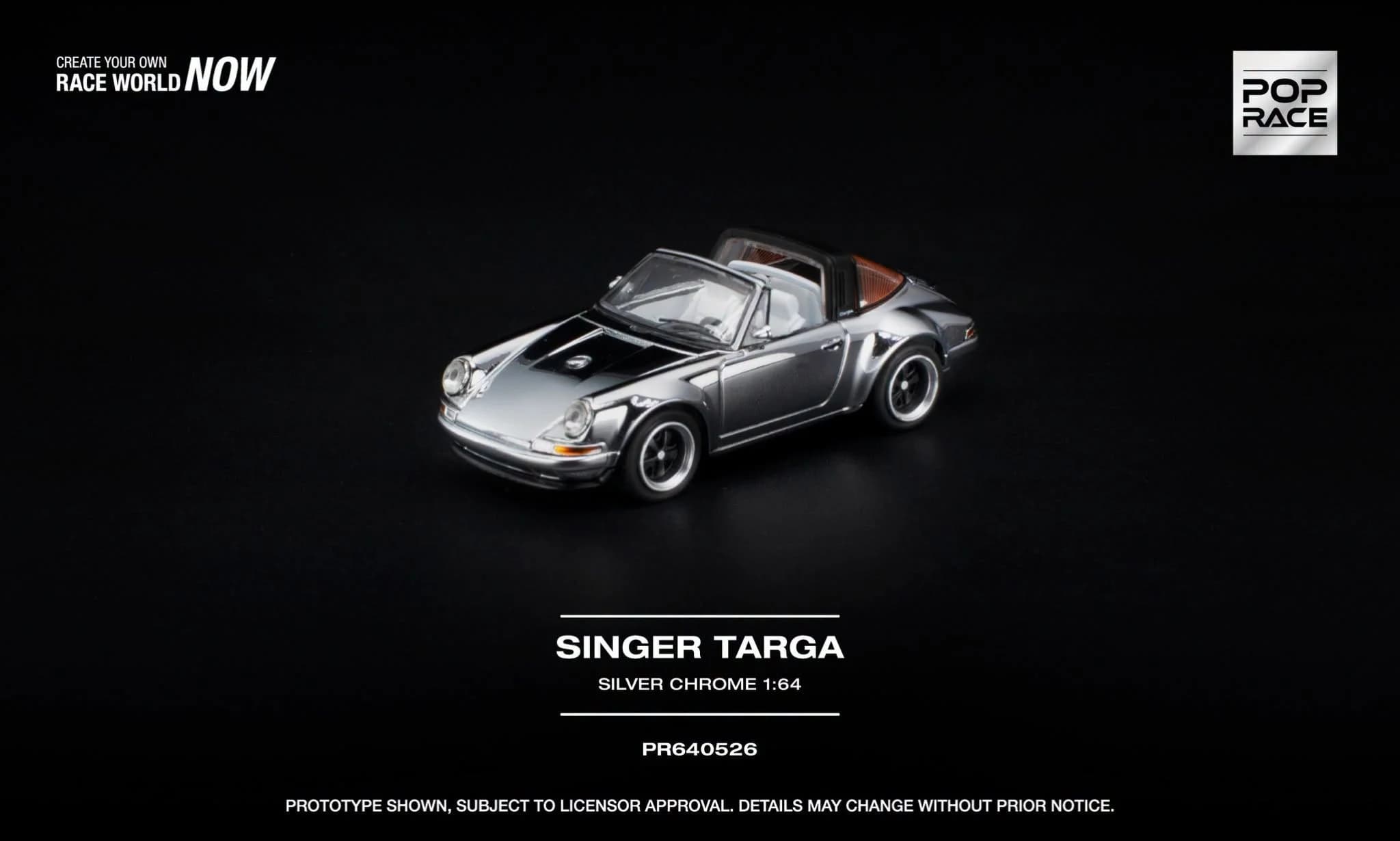 pr640526 pop race singer targa silver chrome