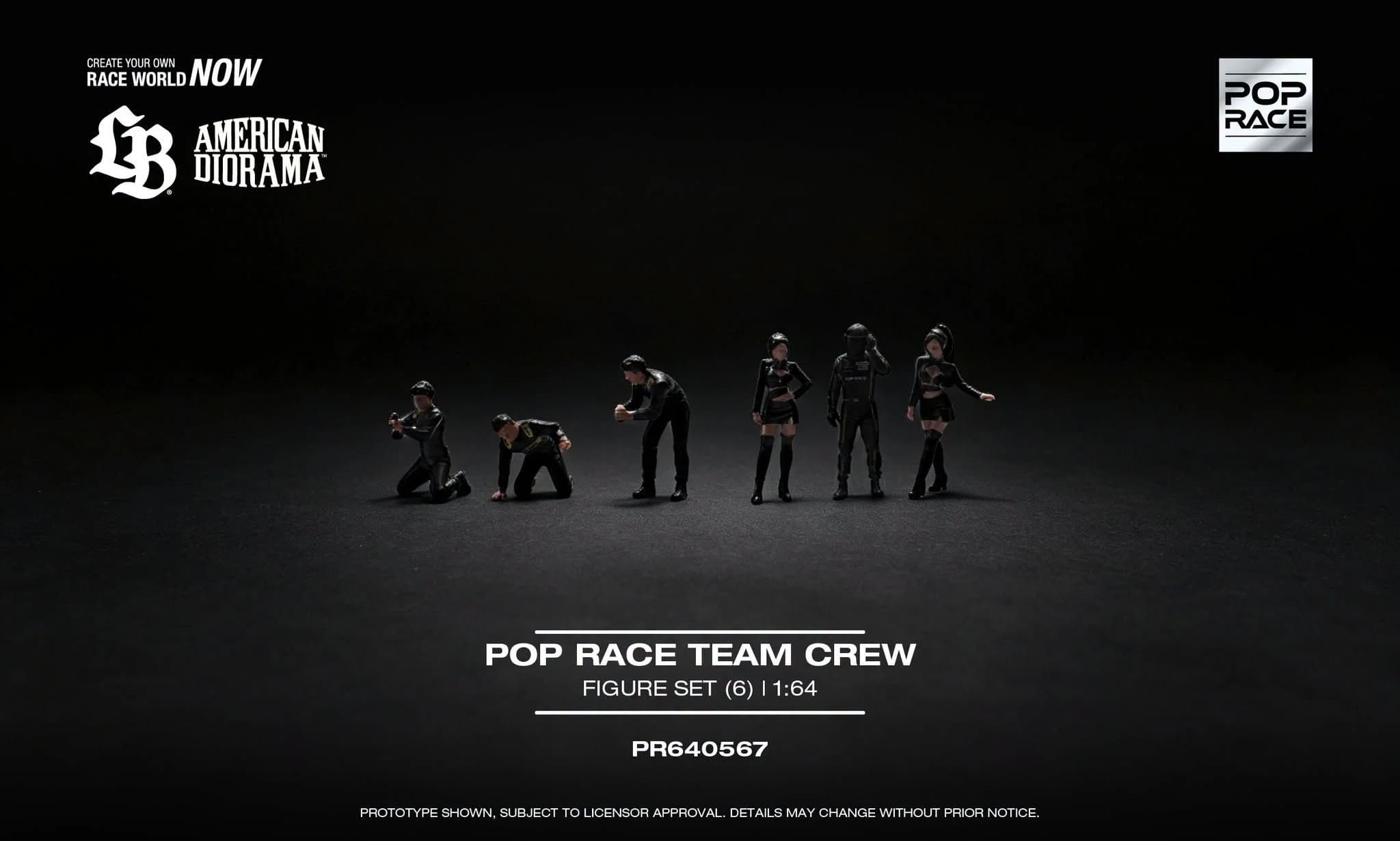 Xe mô hình Pop Race PR640567 Pop Race Team Crew 6 Figures – góc chính diện