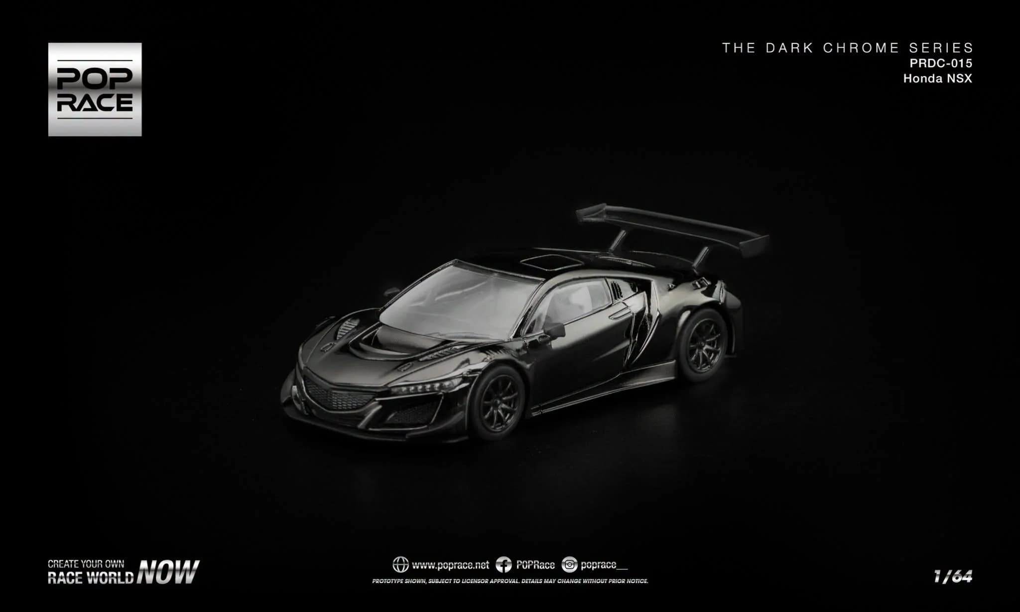 prdc015 pop race honda nsx gt3 evo22 dark chrome