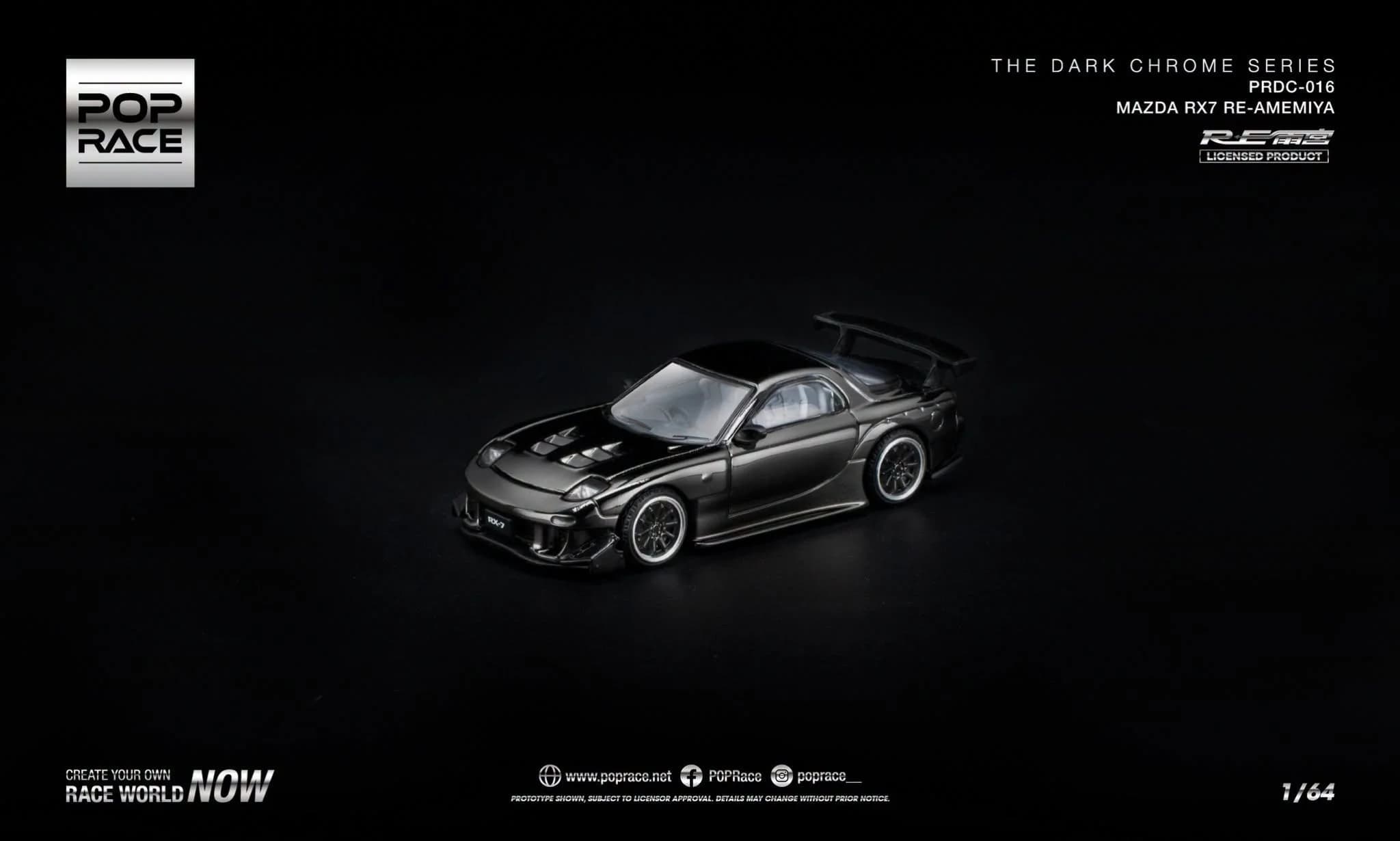 prdc016 pop race mazda rx7 re amemiya dark chrome