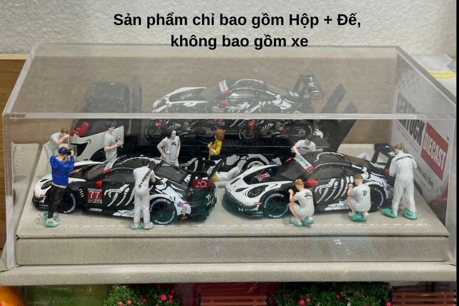 Hộp Mica Trưng Bày Chống Bụi Đế Da Cho Xe Mô Hình 1:64, ảnh 5/6