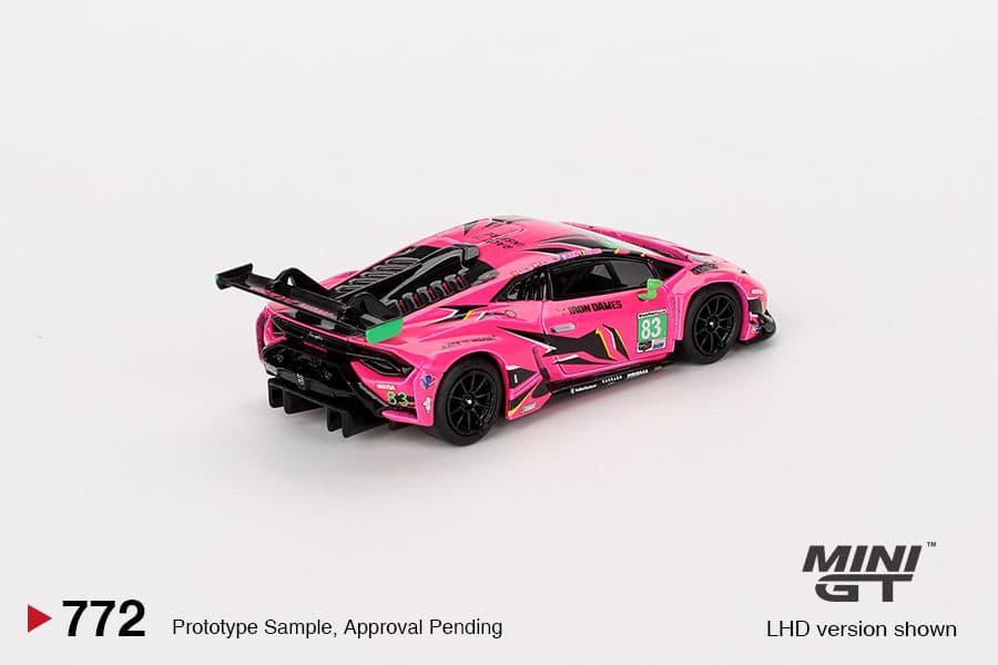 Mini GT MGT00772 Lamborghini Huracán GT3 EVO2 #83 Iron Dames, góc sau