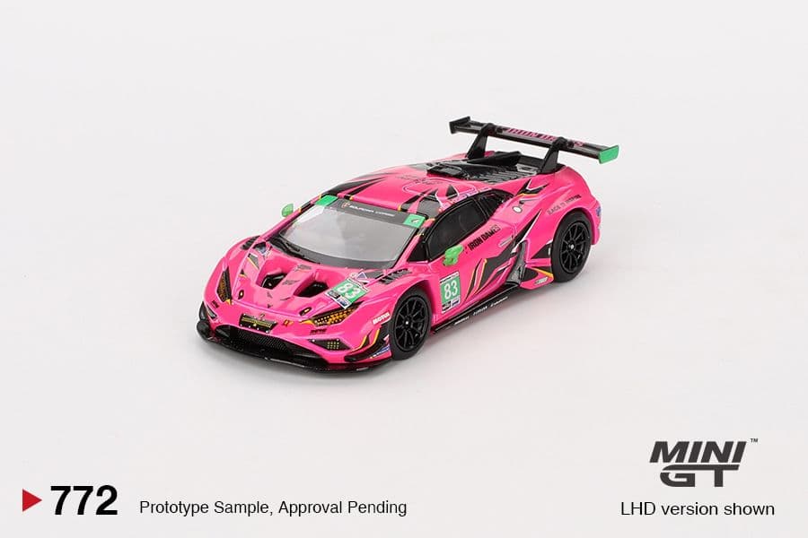 Mô hình Mini GT MGT00772 Lamborghini Huracán GT3 EVO2 #83 Iron Dames 1:64, góc trước