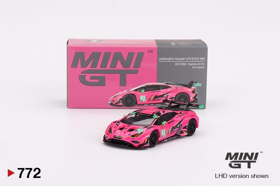 Mini GT MGT00772 Lamborghini Huracán GT3 EVO2 #83 Iron Dames, cùng hộp Mini GT