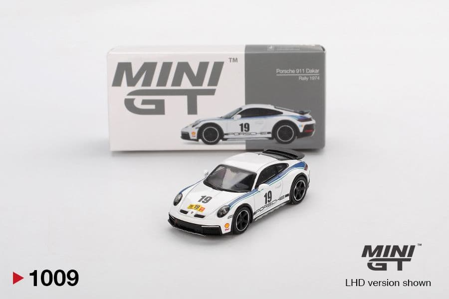 Mini GT MGT01009 Porsche 911 Dakar Rally 1974, cùng hộp Mini GT