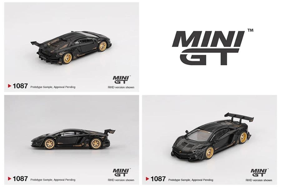 Mini GT MGT01087-R LB★WORKS Lamborghini Aventador Matte Black