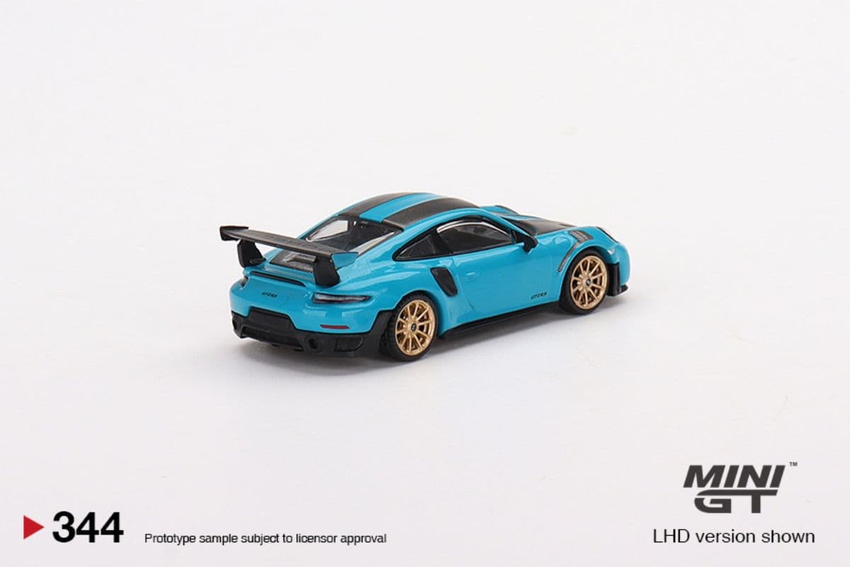 Xe mô hình Mini GT MGT00344 Porsche 911(991) GT2 RS Weissach Package Miami Blue – ảnh 3/4