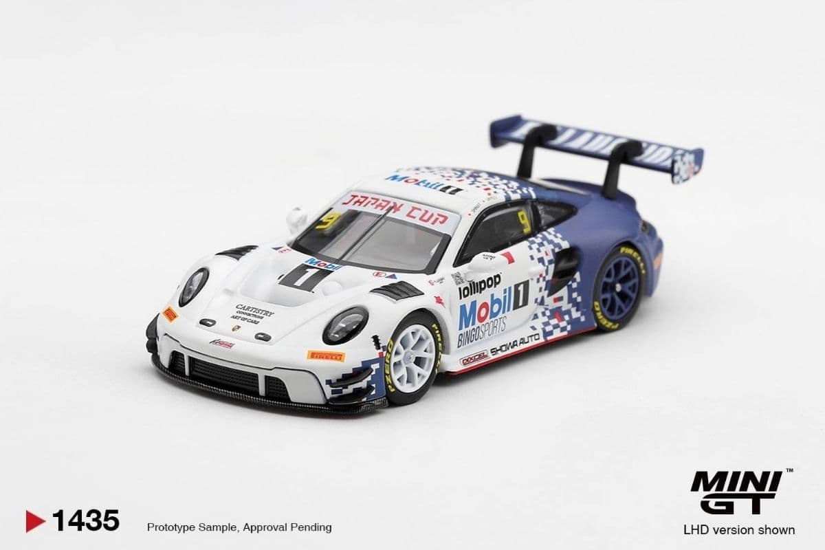 Xe mô hình Mini GT MGT01435 Porsche 911 GT3 R (992) #9 Bingo Racing with LM Corsa 2026 Japan Cup Sugo Race 2 Winner