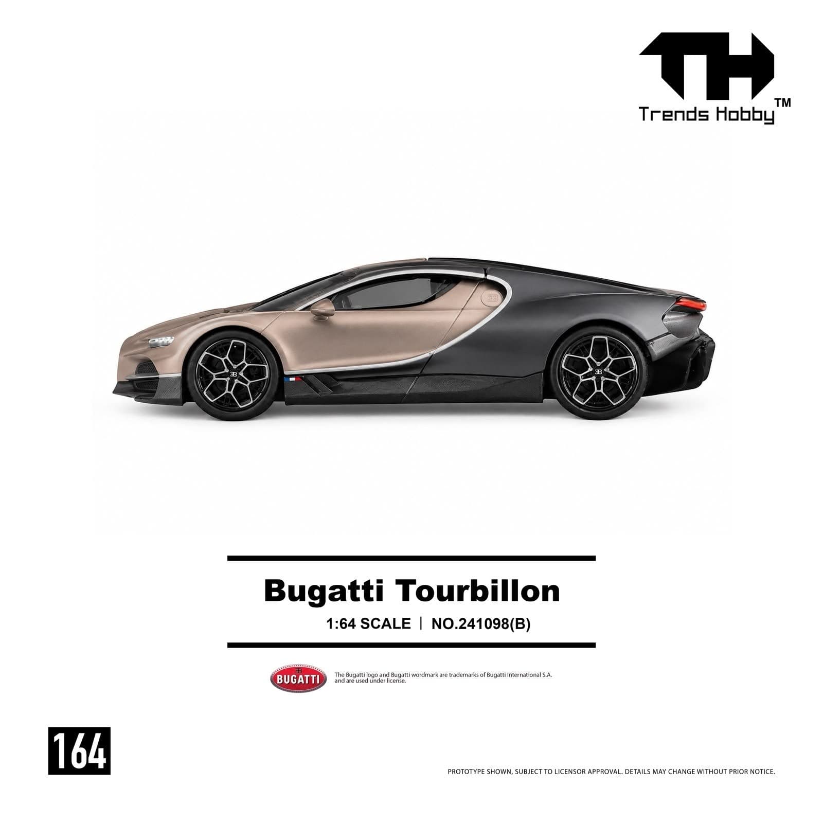 Trends Hobby TH164 241098(B) Bugatti Tourbillon Dore 1:64, ảnh giới thiệu của hãng, nhìn ngang bên còn lại