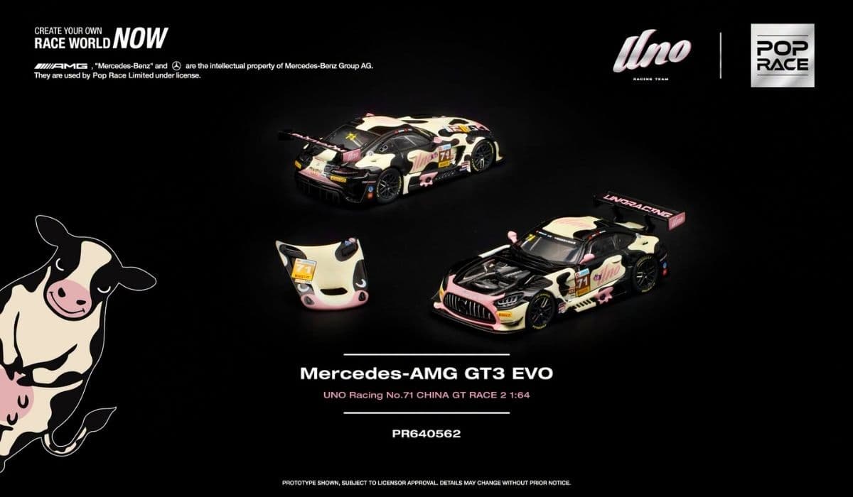 Xe mô hình Pop Race PR640562 MERCEDES-AMG GT3 EVO UNO RACING NO.71 CHINA GT RACE 2 "Mumu"