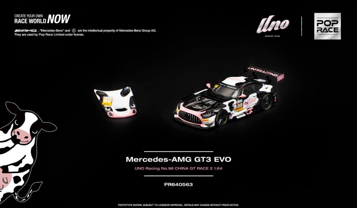 Xe mô hình Pop Race PR640563 MERCEDES-AMG GT3 EVO UNO RACING NO.98 CHINA GT RACE 2 "Momo" – ảnh 2/2
