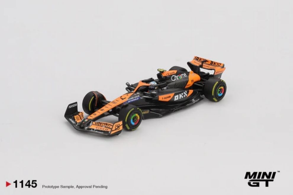 Mô hình xe Mini GT MGT01145 McLaren MCL38 #4 Lando Norris 2024 F1 2024 Hungarian GP 2nd Place mgt01146