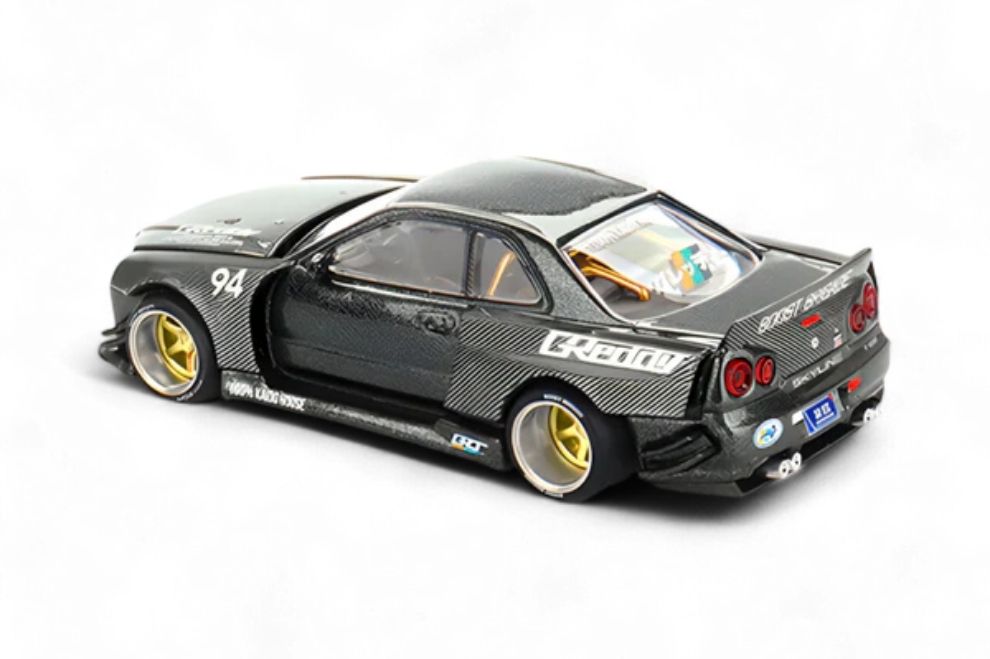 Mô hình xe Kaido House KHMG222 Nissan Skyline GT-R (R34) Kaido Works GReddy V2 khmg197