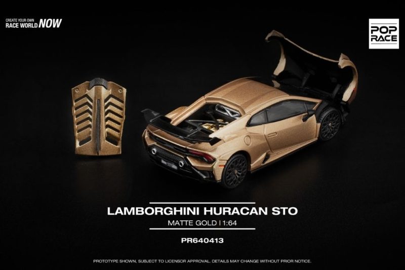 Xe mô hình PR640413 Poprace LAMBORGHINI HURACAN STO MATTE GOLD PR640413