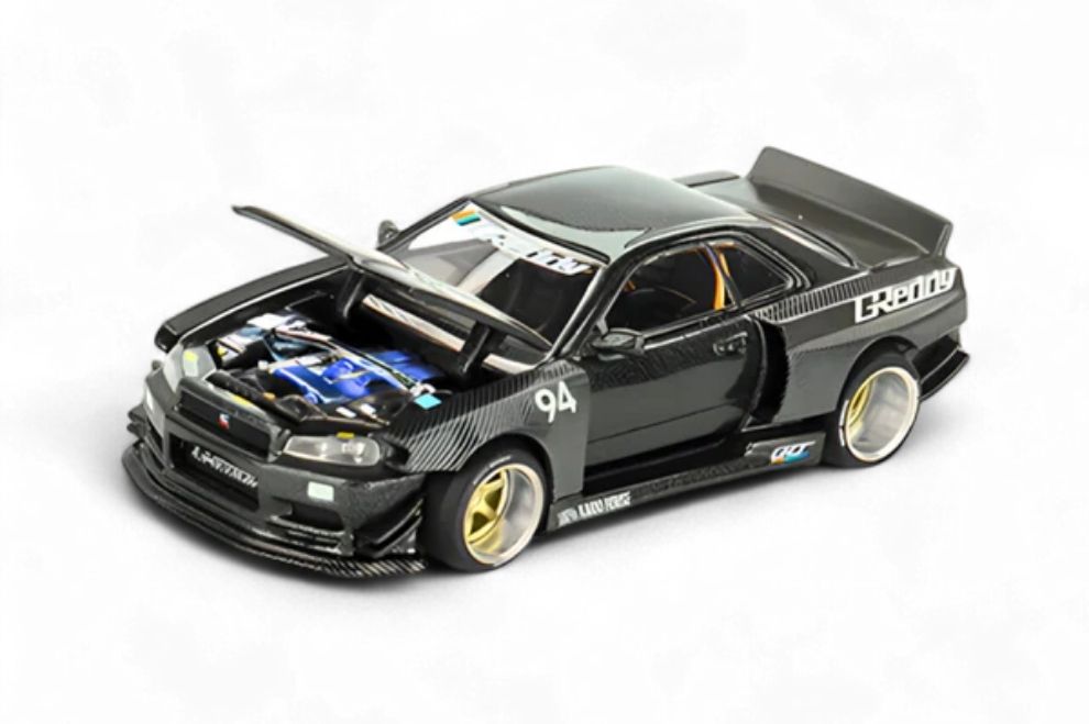 Mô hình xe Kaido House KHMG222 Nissan Skyline GT-R (R34) Kaido Works GReddy V2 khmg197