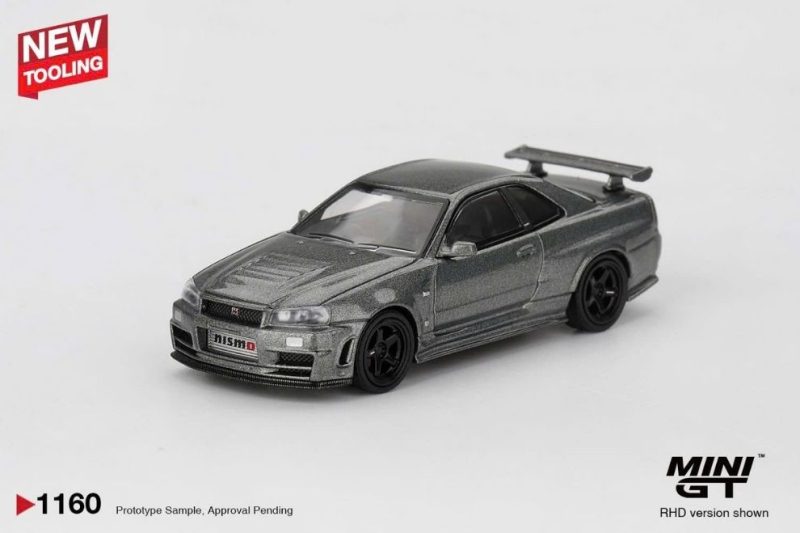 Xe mô hình MGT01160 Mini GT Nissan Skyline GT-R Dark Metal Gray (NISMO BNR34 CRS Version)
