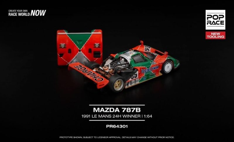 Xe mô hình PR640301 Poprace MAZDA 787B 1991 LE MANS 24h WINNER pr640301