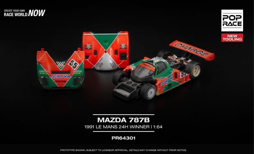 Xe mô hình PR640301 Poprace MAZDA 787B 1991 LE MANS 24h WINNER pr640301
