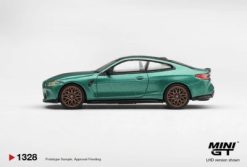 Góc sau mô hình Mini GT MGT01328 BMW M4 CS Frozen Isle of Man Green Metallic LHD tỉ lệ 1:64