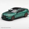 Góc trước mô hình Mini GT MGT01328 BMW M4 CS Frozen Isle of Man Green Metallic LHD tỉ lệ 1:64