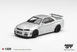 Mô hình Mini GT MGT01329 Nissan NISMO R34 GT-R Z-tune Silver RHD tỉ lệ 1:64