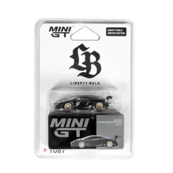 Mini GT MGT01087-R LB★WORKS Lamborghini Aventador Matte Black - Bản Card Nhật (RHD)