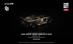 Xe mô hình Pop Race PR640502 Pop Race LBWK AMG GT3 EVO Black – góc ngang thân xe